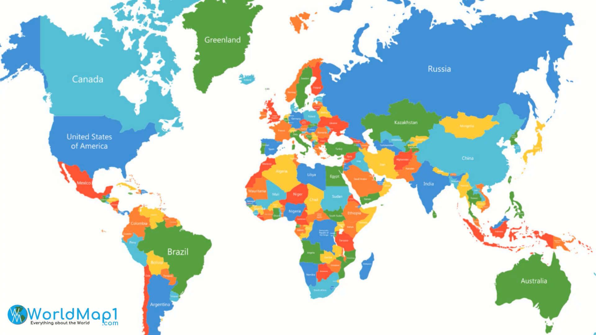 World Map with Africa